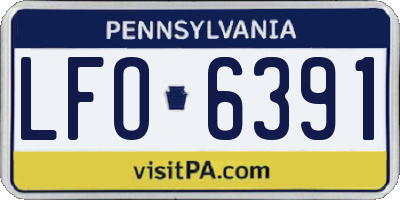 PA license plate LFO6391