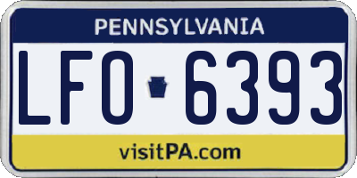 PA license plate LFO6393