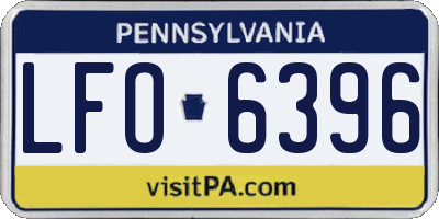PA license plate LFO6396