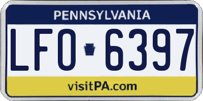 PA license plate LFO6397