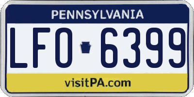 PA license plate LFO6399