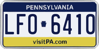 PA license plate LFO6410