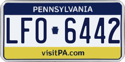 PA license plate LFO6442
