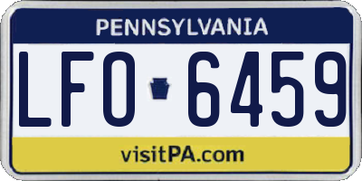 PA license plate LFO6459