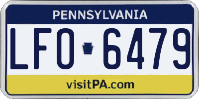 PA license plate LFO6479