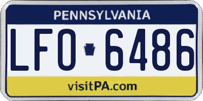 PA license plate LFO6486