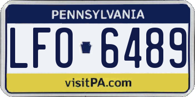 PA license plate LFO6489
