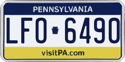 PA license plate LFO6490
