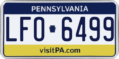 PA license plate LFO6499