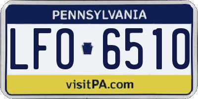 PA license plate LFO6510