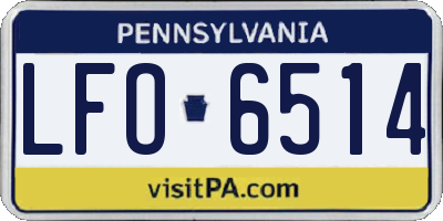 PA license plate LFO6514