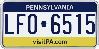 PA license plate LFO6515