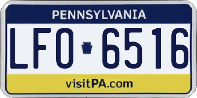 PA license plate LFO6516