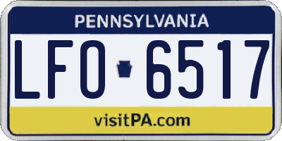 PA license plate LFO6517