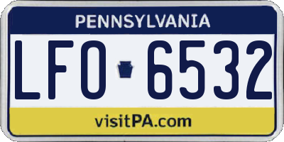 PA license plate LFO6532