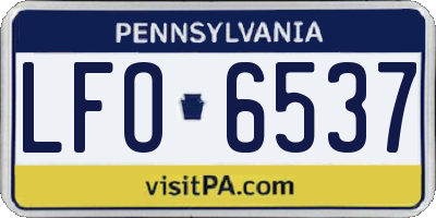 PA license plate LFO6537
