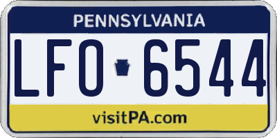 PA license plate LFO6544