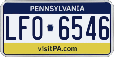 PA license plate LFO6546