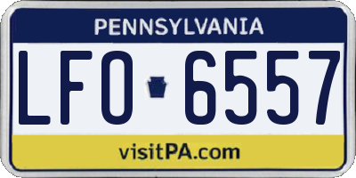 PA license plate LFO6557