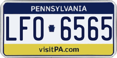 PA license plate LFO6565