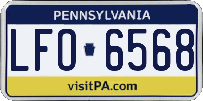 PA license plate LFO6568