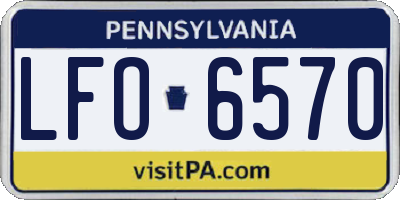 PA license plate LFO6570