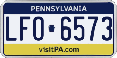 PA license plate LFO6573