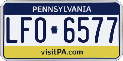 PA license plate LFO6577