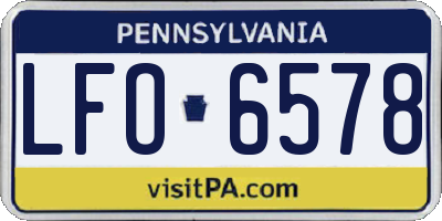 PA license plate LFO6578