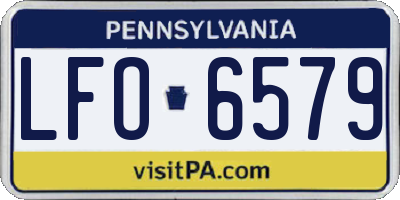 PA license plate LFO6579