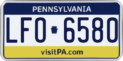 PA license plate LFO6580