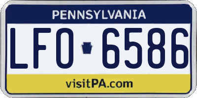 PA license plate LFO6586