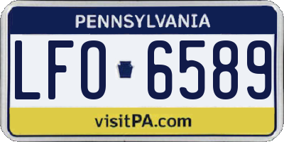PA license plate LFO6589
