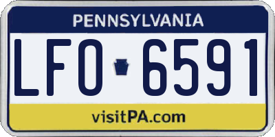PA license plate LFO6591
