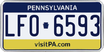 PA license plate LFO6593