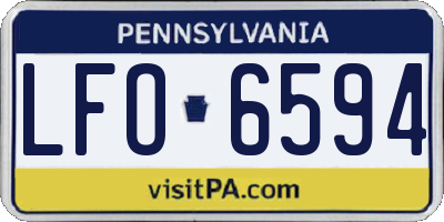 PA license plate LFO6594