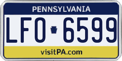 PA license plate LFO6599