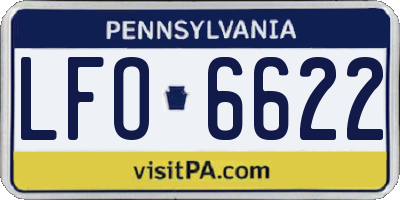 PA license plate LFO6622
