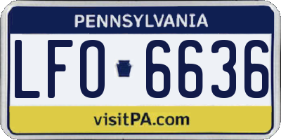 PA license plate LFO6636