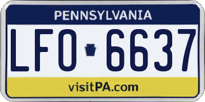 PA license plate LFO6637