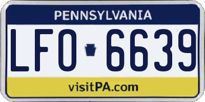 PA license plate LFO6639