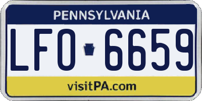 PA license plate LFO6659