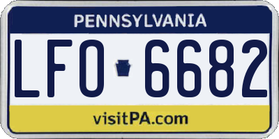 PA license plate LFO6682