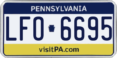 PA license plate LFO6695