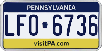 PA license plate LFO6736