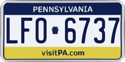 PA license plate LFO6737