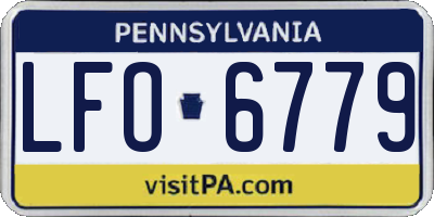PA license plate LFO6779