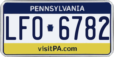 PA license plate LFO6782
