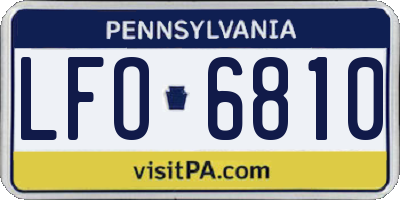 PA license plate LFO6810