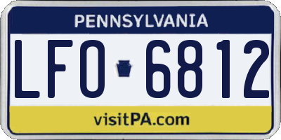 PA license plate LFO6812